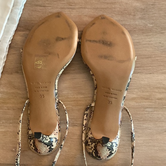 Isabel Marant 50mm Aridee Python Print Leather Sandals - Picture 3 of 3